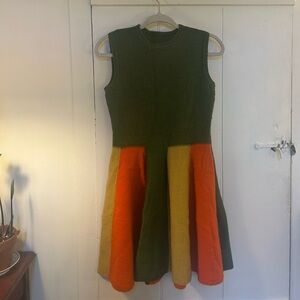 Colorful Sleeveless Knit Dress